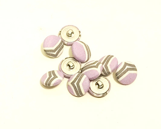 Purple Stripe Print Sew-on Buttons
