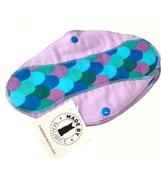 Mermaid Scales on Lilac Reusable Pantyliners