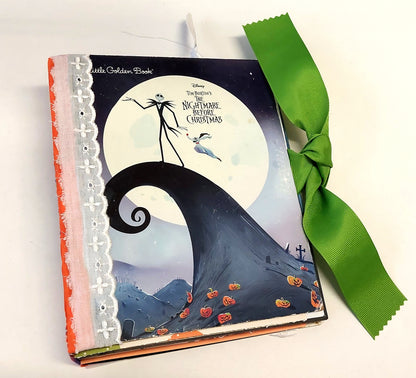 The Nightmare Before Christmas Halloween Themed (LGB) Hardcover Junk Journal