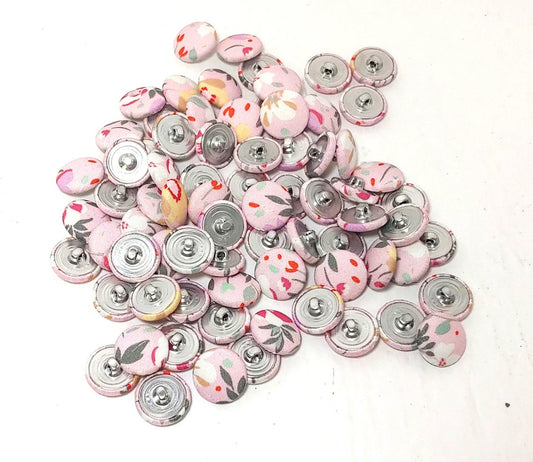 Pink Floral Print Print Sew-on Buttons