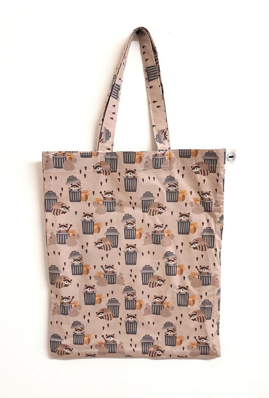 Raccoon Print Tote Bag