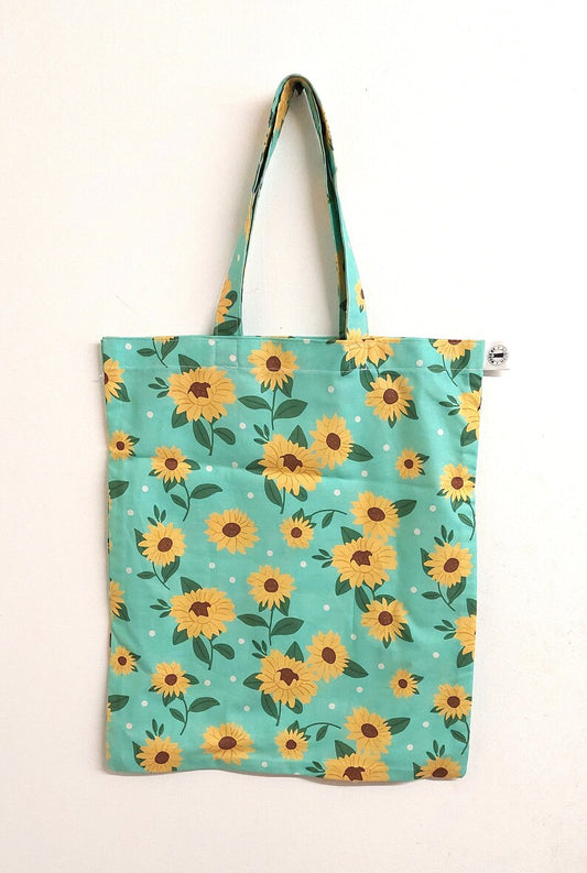 Sunflower Print Tote Bag