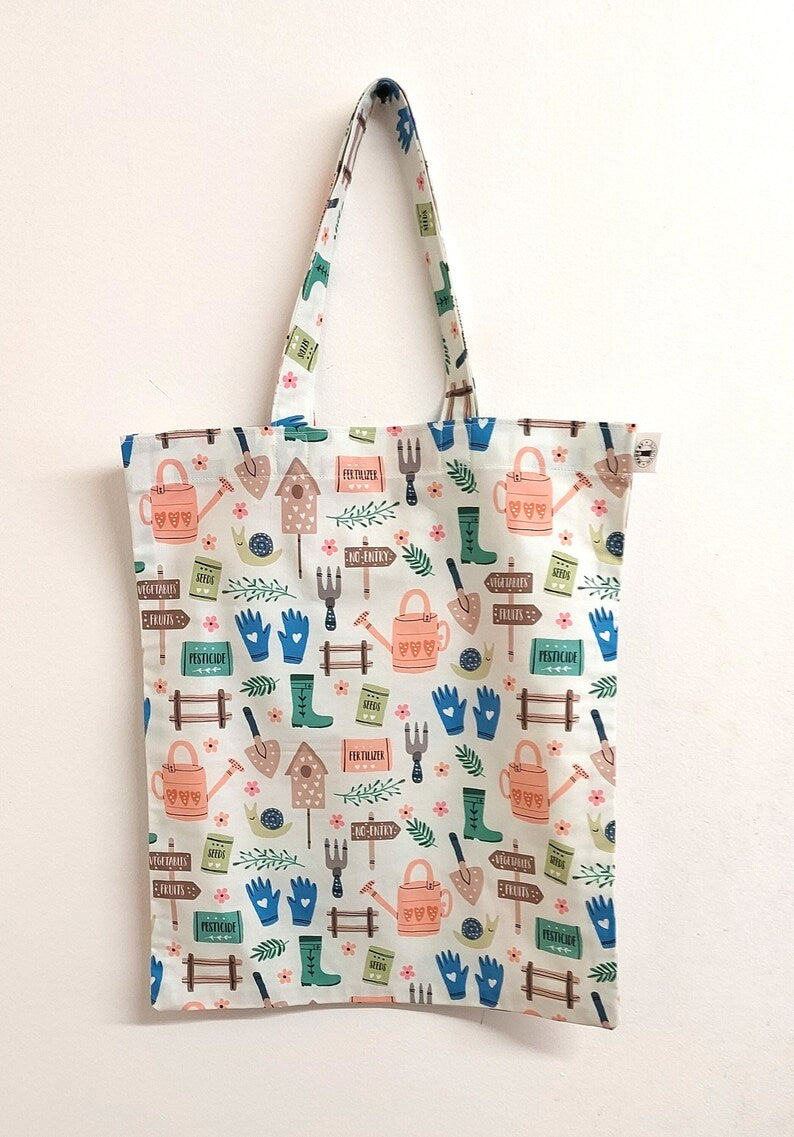 Gardening Print Tote Bag