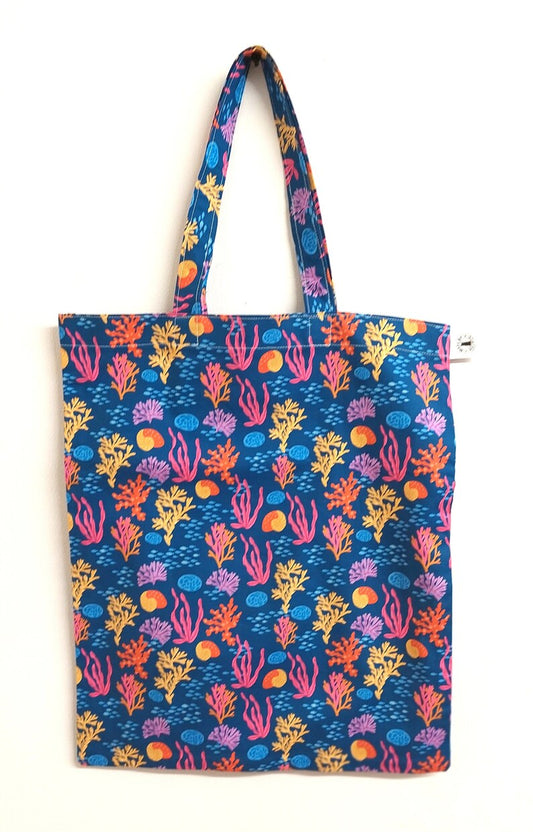 Coral Reef Print Tote Bag