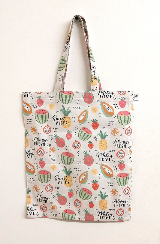 Fruit Print Tote Bag